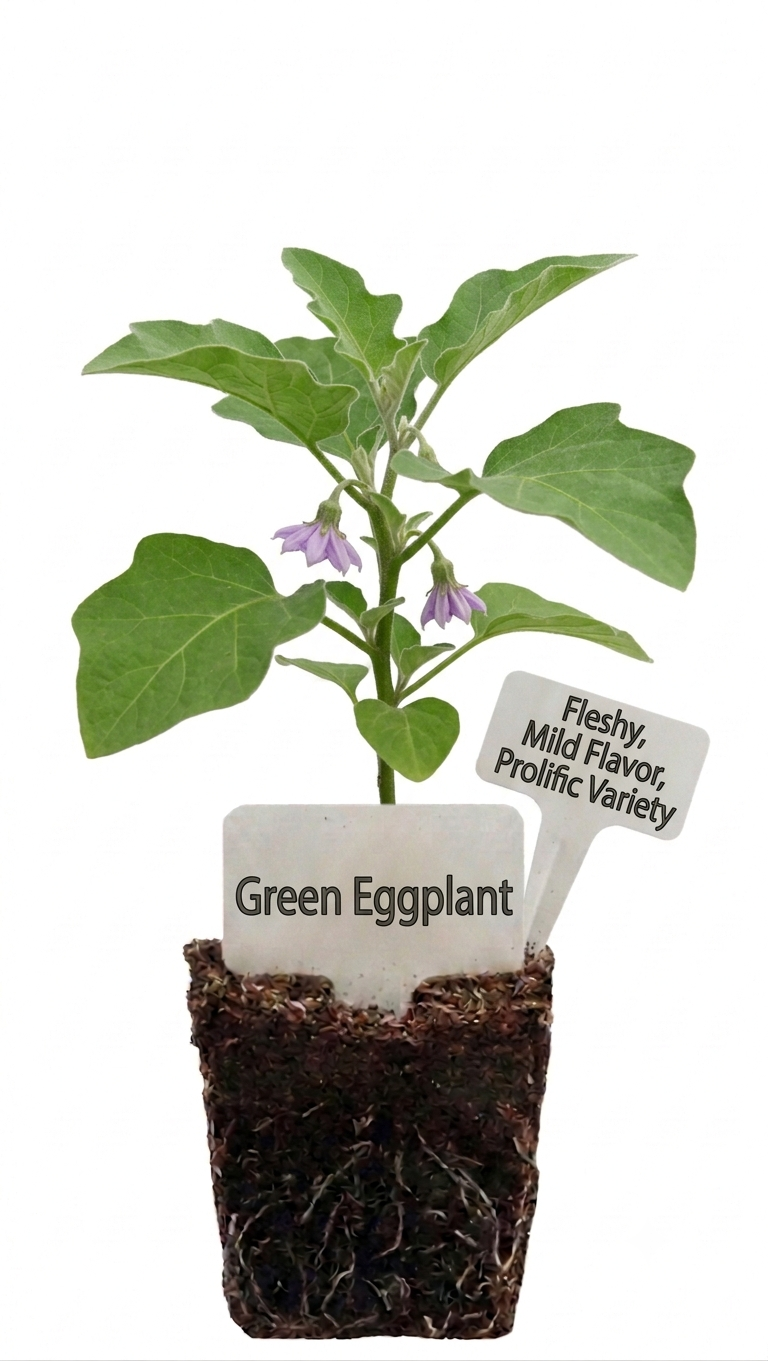 Green Egg Plant Seedlings