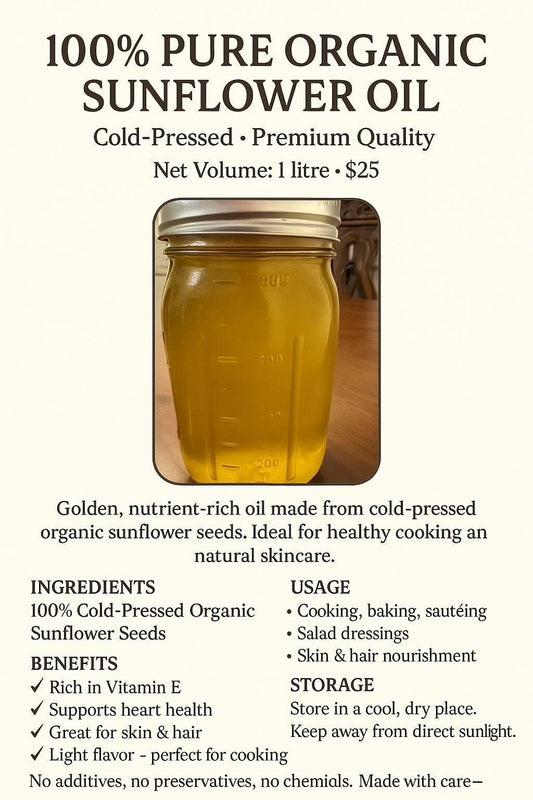 Sunflower Oil - Cold pressed